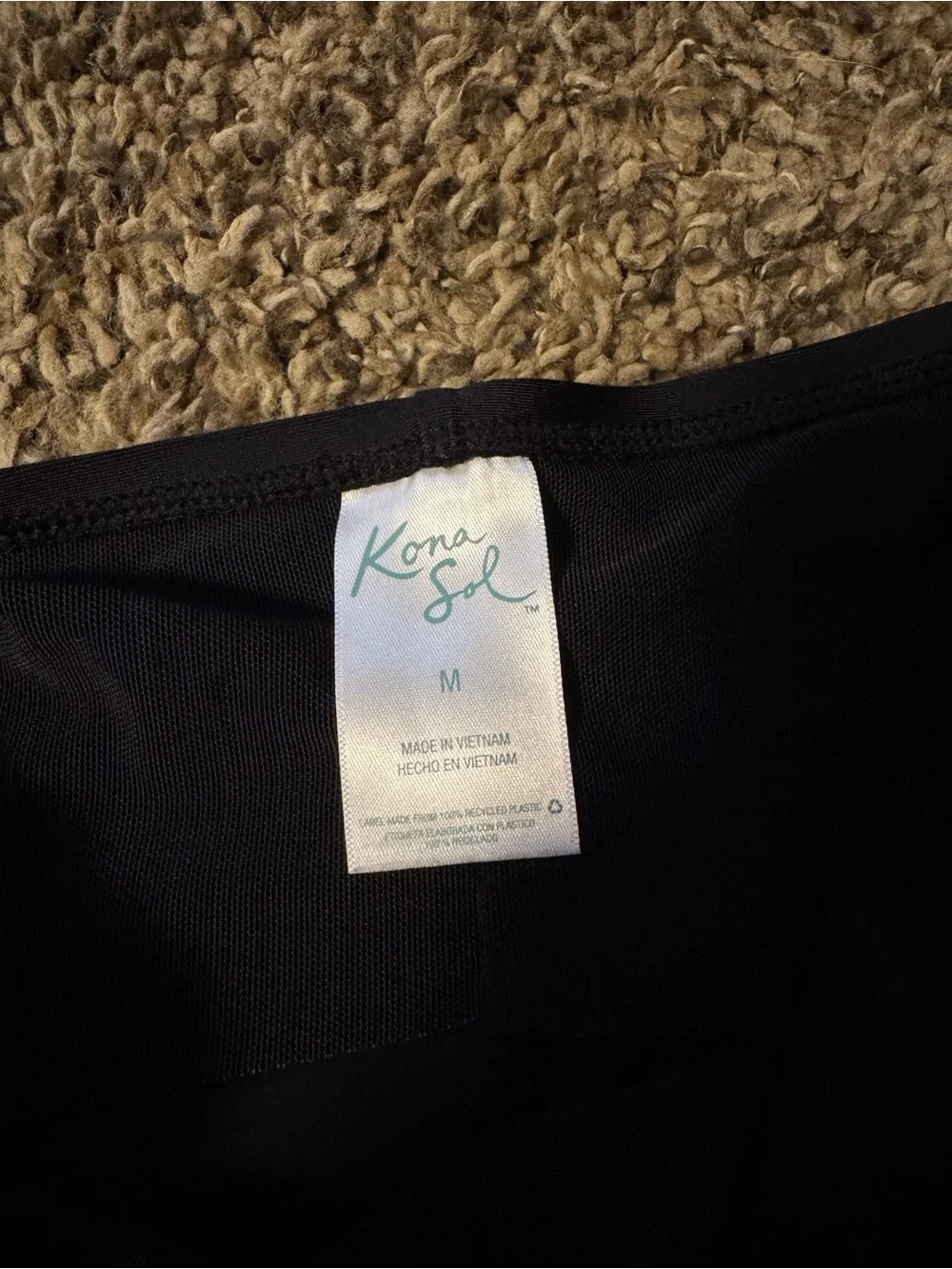 Kona Sol High-Waist Bikini Bottoms in Black - Picture 2 of 2